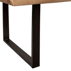 Côté Table Table à Manger En Acacia Massif Et Pieds En Fer Noir 240x110cm – Factory 18