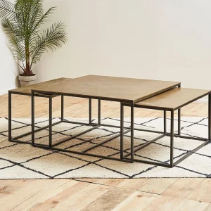 Côté Table Table Basse Gigogne (lot De 3) En Fer Doré – Félia 14