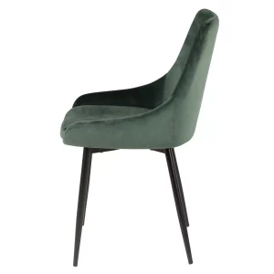 Zago Chaise Salle à Manger En Velours Vert Sapin – Ben 12