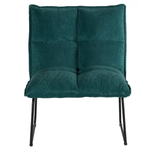 Casita Fauteuil En Tissus Côtelé Bleu – Leya 6