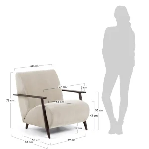 La Forma Fauteuil Rétro En Velours Côtelé – Marthan 21