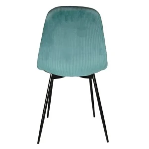 Home Déco Factory Chaise Salle A Manger En Velours Cotelé Bleu Canard – Giulia 12