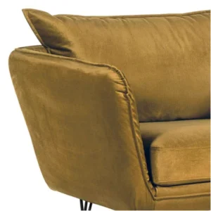 Casita Fauteuil Club Tissu Ocre – Harry 10