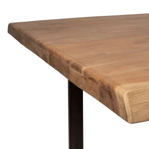 Côté Table Table à Manger En Acacia Massif Et Pieds En Fer Noir 240x110cm – Factory 16