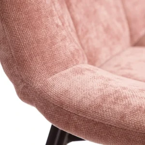 Ixia Chaise Salle à Manger En Tissu Rose – Mony 16